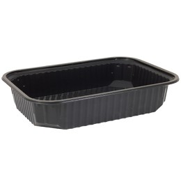 Плоское Дно контейнера  500 г (186х132х37) BRO PACK (100/500 шт.) ЧЕРНОЕ
