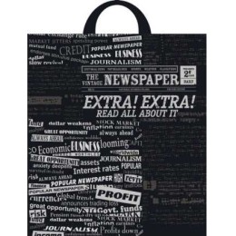 Пакет с петлевой ручкой ПВД 31х35 (90 мкм) Журналистика (25/250 шт.) Интерпак