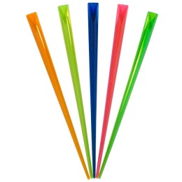 Пики пласт. Призма цветная 90 мм (500 шт.) в ПЛАСТ.КОРОБОЧКЕ (1/20 шт.)