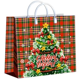 Пакет мягкий пластик 30х30 (150 мкм) Красный бант лам. (10/40 шт.) Интерпак