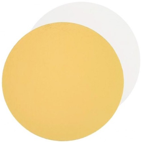 Подносы круг. (1,5 мм) Кондитер d-180 золото/белый (50/100 шт.) АКЦИЯ в Екатеринбург — Uralhoz.ru