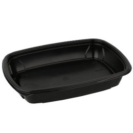 К-230х170х37 (PP) Дно прямоугольное черное 700 мл ПолиЭР (50/300 шт.)