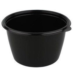 К-144-750 мл (PP) Дно круглое черное (D-144, H-84 мм) ПолиЭР (50/300 шт.)