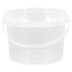 Ведро БЕЗ крышки 0,5 л (неокр) ПакПласт (200 шт.) с ручкой АКЦИЯ