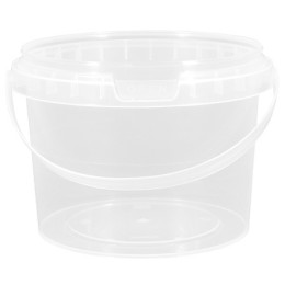 Ведро БЕЗ крышки 0,5 л (неокр) ПакПласт (200 шт.) с ручкой АКЦИЯ