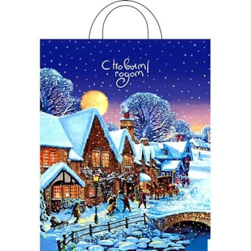 Пакет с петлевой ручкой ПВД 28х35 (55 мкм) Зимушка (25/500 шт.) Интерпак в Екатеринбург — Uralhoz.ru