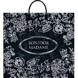 Пакет с пластиковой ручкой ПВД 37х34 (80 мкм) Мадам (10/100 шт.) Интерпак