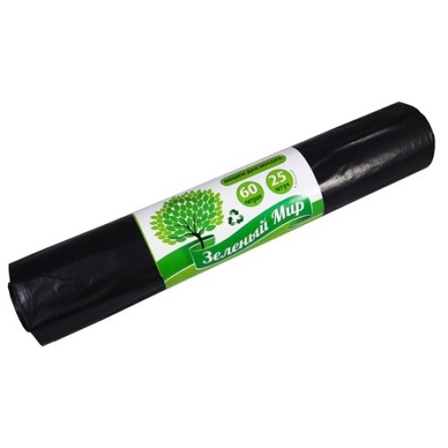 Мешок д/мусора ПВД 60 л (25 шт.) рулон 30 мкм Зеленый Мир (1/20 шт.) в Екатеринбург — Uralhoz.ru