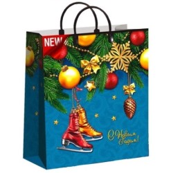 Пакет мягкий пластик 23х27 (150 мкм) Коньки лам. (10/40 шт.) Интерпак