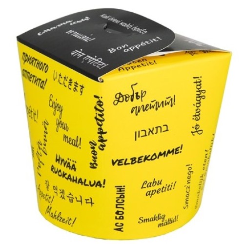 Коробка для китайской лапши круглая 500/700 мл Приятного аппетита ViRiDo (30/180 шт.) в Екатеринбург — Uralhoz.ru