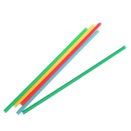 Трубочки д/коктейля 7х210 мм без изгиба цветные (250 шт.) (1/32 упак.)