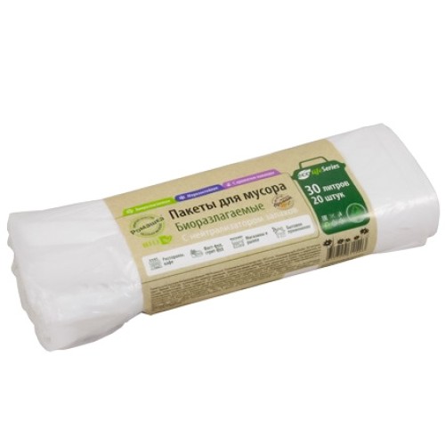 Мешок д/мусора ПНД 30 л (20 шт.) рулон белый ЭКОЛАЙФ (1/45 шт.) ЭЛБ302045Б в Екатеринбург — Uralhoz.ru