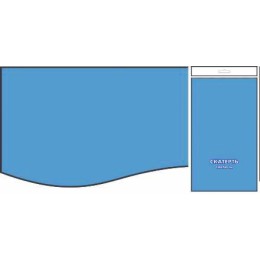 Скатерть ПВД 120х160 (35 мкм) Голубая окрашенная (1/50 шт.) Интерпак