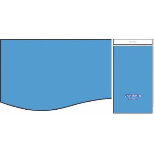 Скатерть ПВД 120х160 (35 мкм) Голубая окрашенная (1/50 шт.) Интерпак в Екатеринбург — Uralhoz.ru