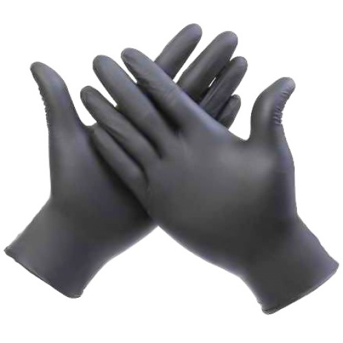 Перчатки виниловые неопудренные ЧЕРНЫЕ M (100 шт.) (1/10 шт.) в Екатеринбург — Uralhoz.ru