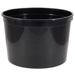 Контейнер круглый 500 мл (Н-79, D-112) Пласт-Сервис Плюс ЧЕРНЫЙ (50/500 шт.) б/к
