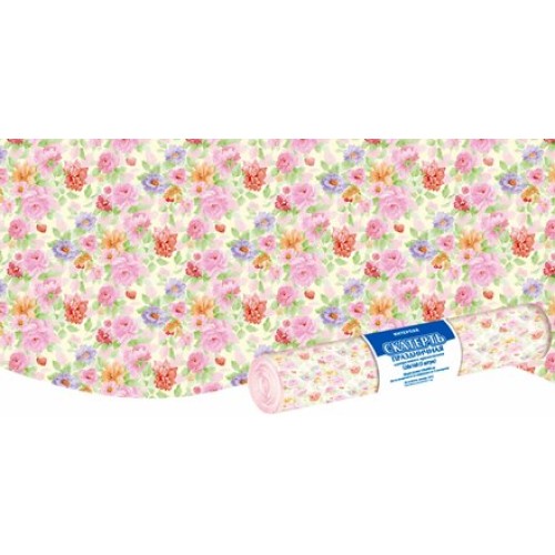 Скатерть в рулоне ПВД 120х160 (35 мкм) Пастель (5 шт.) (1/25 шт.) Интерпак в Екатеринбург — Uralhoz.ru