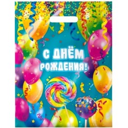 Пакет с прорубной ручкой ПВД 31х40 (60 мкм) Тусовка лам. (50/500 шт.) Интерпак