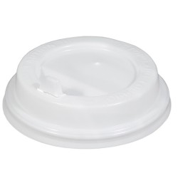 Крышка для стакана (d-80 мм) закрытый питейник БЕЛАЯ Чайковский пластик (100/1000 шт.) Ак