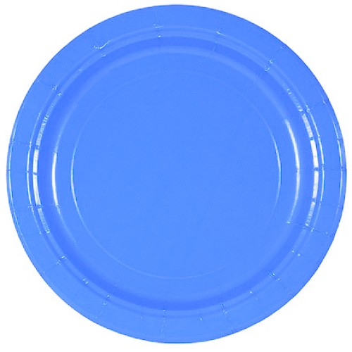 Тарелка картонная d-230 ламинированная с бортом Blue (50/500 шт.) ИнтроПластик в Екатеринбург — Uralhoz.ru