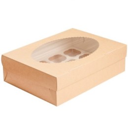 Упаковка для маффинов MUF 12К КОМПЛЕКТ 330х250х100 (25/100 шт.) OSQ