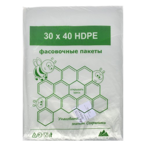 Пакет фасовочный ПНД 30х40  ЛЮКС ЗЕЛЕНЫЕ  Пчелки (1/10 упак.) в Екатеринбург — Uralhoz.ru