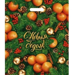 Пакет с прорубной ручкой ПВД 40х47 (45 мкм) Спелая зима (50/500 шт.) Интерпак