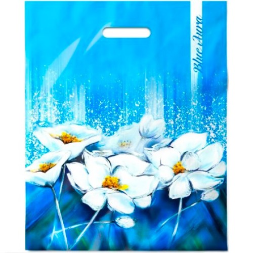 Пакет с прорубной ручкой ПВД 38х47 (60 мкм) Аура лам. (50/500 шт.) Интерпак в Екатеринбург — Uralhoz.ru