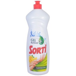 Средство моющее для посуды 0,9 л SORTI Лимон (1/12 шт.)