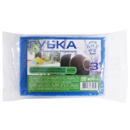 Губка абразивная 130х90х5 Эффект (3 шт.) Мистер Бульк (1/40 шт.)