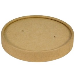 Round Bowl (d-100) КРЫШКА картонная КРАФТ kraft lid (30/450 шт.) OSQ