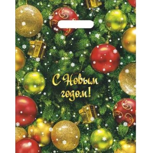Пакет с прорубной ручкой ПВД 30х40 (35 мкм) Ёлка (50/1000 шт.) Интерпак в Екатеринбург — Uralhoz.ru