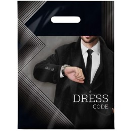 Пакет с прорубной ручкой ПВД 30х40 (35 мкм) Дресс-код (50/1000 шт.) Интерпак