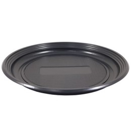 Тарелка D205 (1-секц.) ПС черная (50/2100 шт.) Чайковский пластик