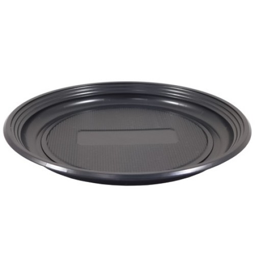 Тарелка D205 (1-секц.) ПС черная (50/2100 шт.) Чайковский пластик в Екатеринбург — Uralhoz.ru