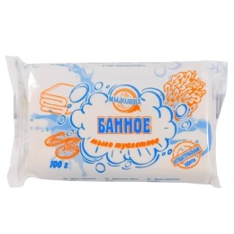 Мыло туалетное 100 г Банное Мылоленд цветная упаковка (1/90 шт.)