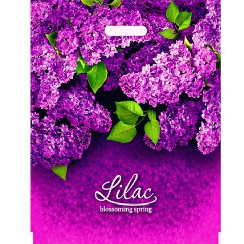 Пакет с прорубной ручкой ПВД 40х47 (45 мкм) Сирень (50/500 шт.) Интерпак в Екатеринбург — Uralhoz.ru