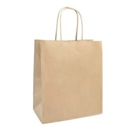 Пакет бумажный с кручеными ручками 220х120х250 крафт 70 г (250 шт.) 108-038