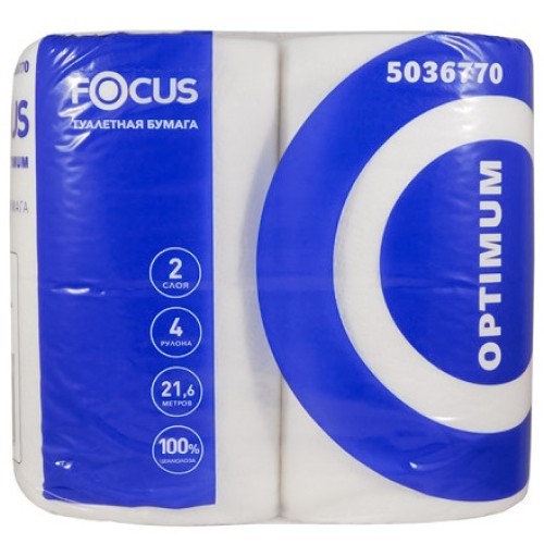 Туалетная бумага 2 сл. 4 шт. Focus Белая (1/14 шт.) арт.5036770 в Екатеринбург — Uralhoz.ru