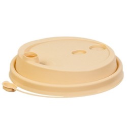 Крышка для стакана (d-80 мм) с питейником крафт МАТОВАЯ ВЗЛП (50/1000 шт.) 3002Крафт/М