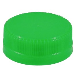 Крышка для бутылки ПЭТ d-3,8 см НЕФАСОВАННАЯ (МОЛОЧНАЯ) Зеленая (2050 шт.) V-cap