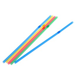 Трубочки д/коктейля 5х210 мм с изгибом цветные (250 шт.) (1/48 упак.)