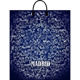 Пакет с пластиковой ручкой ПВД 40х44 (100 мкм) Мадрид лам. (10/100 шт.) Интерпак