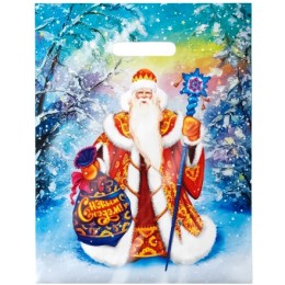 Пакет с прорубной ручкой ПВД 31х40 (60 мкм) Великий Устюг лам. (50/500 шт.) Интерпак