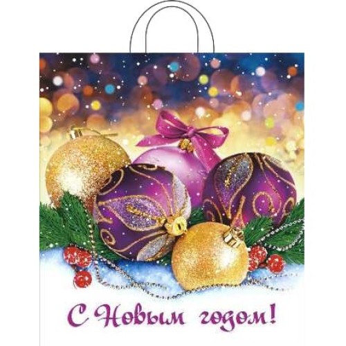 Пакет с петлевой ручкой ПНД 38х42 (40 мкм) Декабрь (25/500 шт.) Интерпак в Екатеринбург — Uralhoz.ru