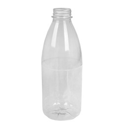 Бутылка  ПЭТ 1,0 л (бесцветная) молочная (D-3,8 см) (100 шт.) Вымпел
