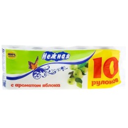 Туалетная бумага 2 сл.10 шт.Нежная Арома (1/4 шт.)
