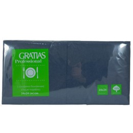Салфетка 24х24 (2 сл.) 250 черная (1/15 шт.) Gratias