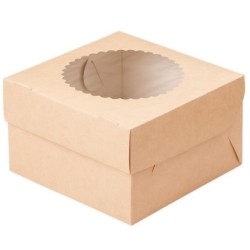 Упаковка для маффинов MUF  4 КОМПЛЕКТ 160х160х100 (25/175 шт.) OSQ