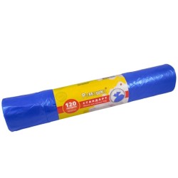 Мешок д/мусора ПНД 120 л (50 шт.) рулон синий СТАНДАРТ Ромашка (1/20 шт.) НМ1205020